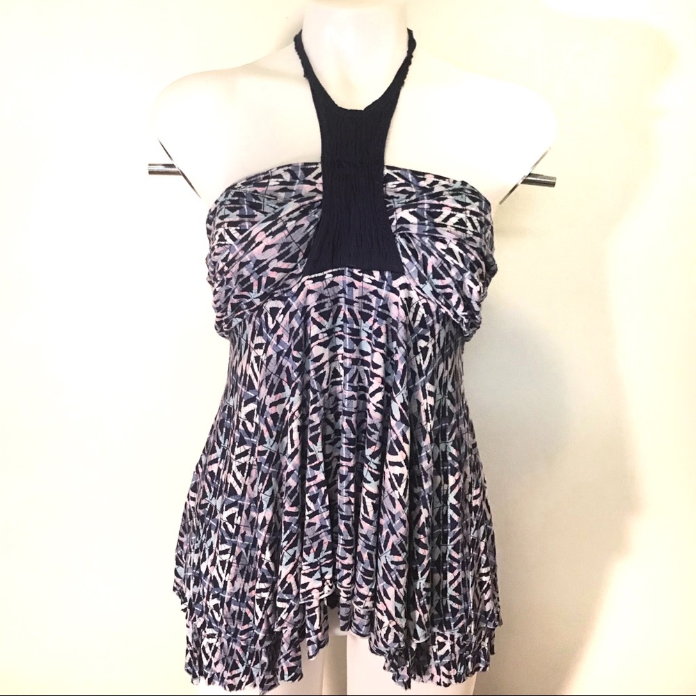 Free people halter top size M multi color